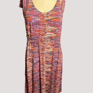 Multicolor Abstract Print Womens Dress XL Rayon & Spandex